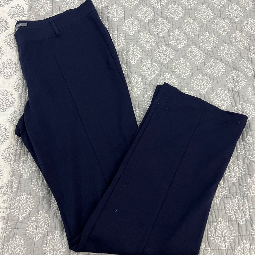 Daisy Fuentes Navy Belted Stretch Pants Size XL